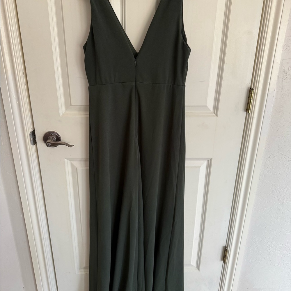 Birdy Grey Dark Green Backless Dress